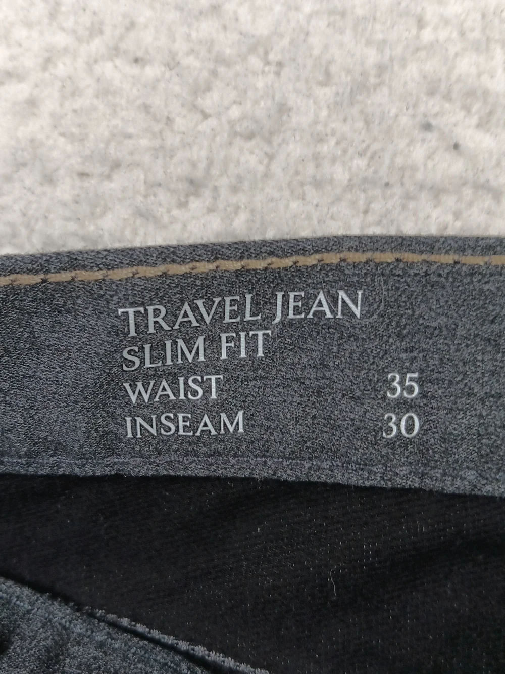 Banana Republic Jeans Mens 35x30 Gray Travel Jean Slim Fit Stretch Casual